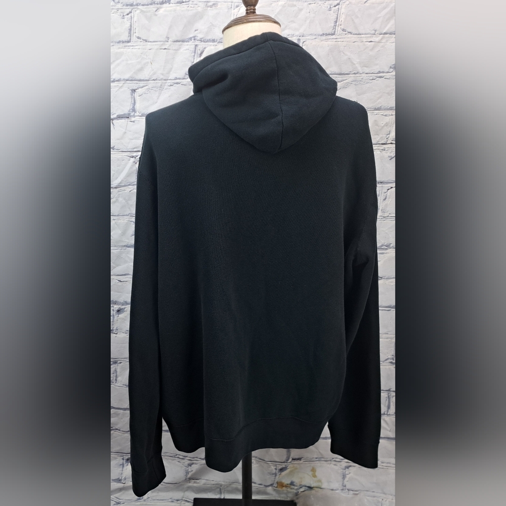 Polo Ralph Lauren Full Zip Sweater All Black Big Pony Flag Hoodie 2XL XXL 3XL - Picture 7 of 16